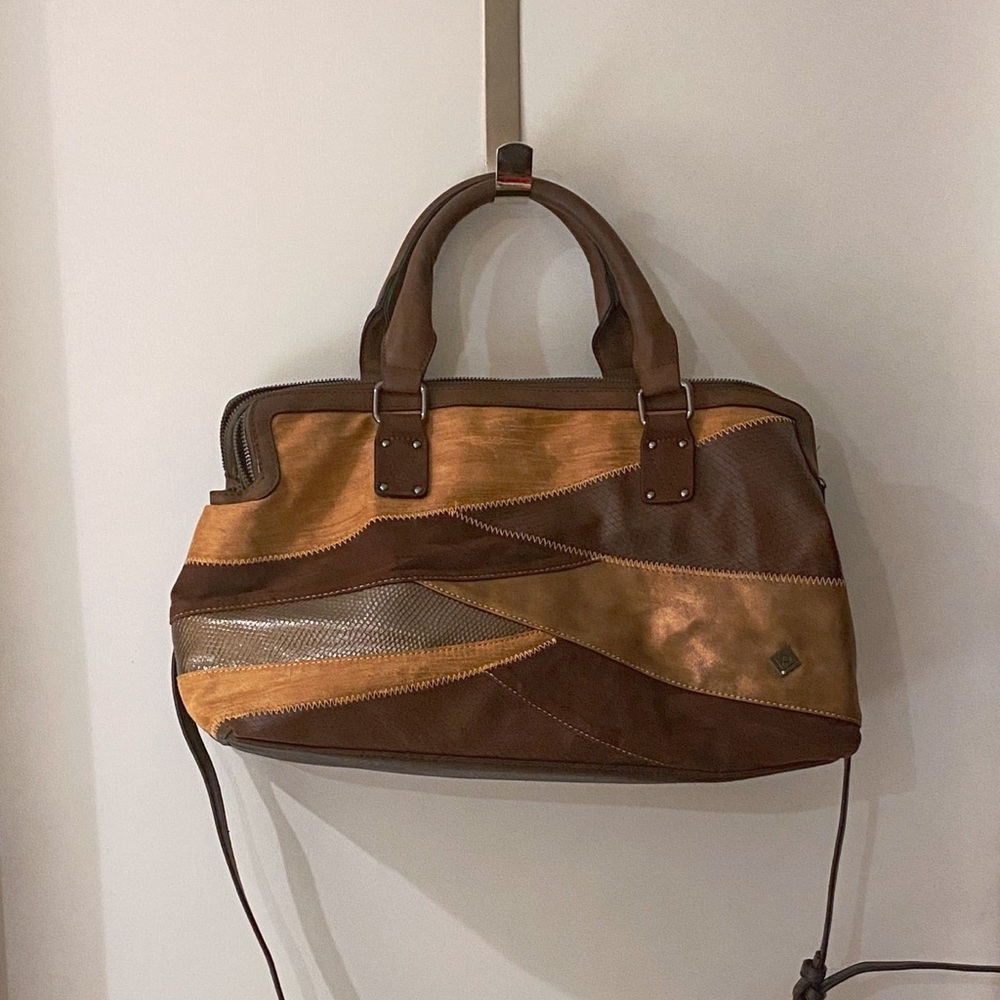 Paula Vera Patchwork Brown Purse